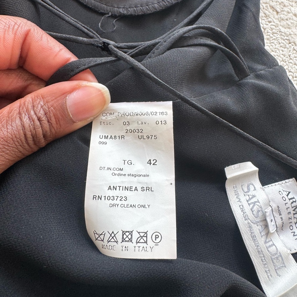 Armani Collezioni Black Sequin Beaded Dress - Picture 8 of 13